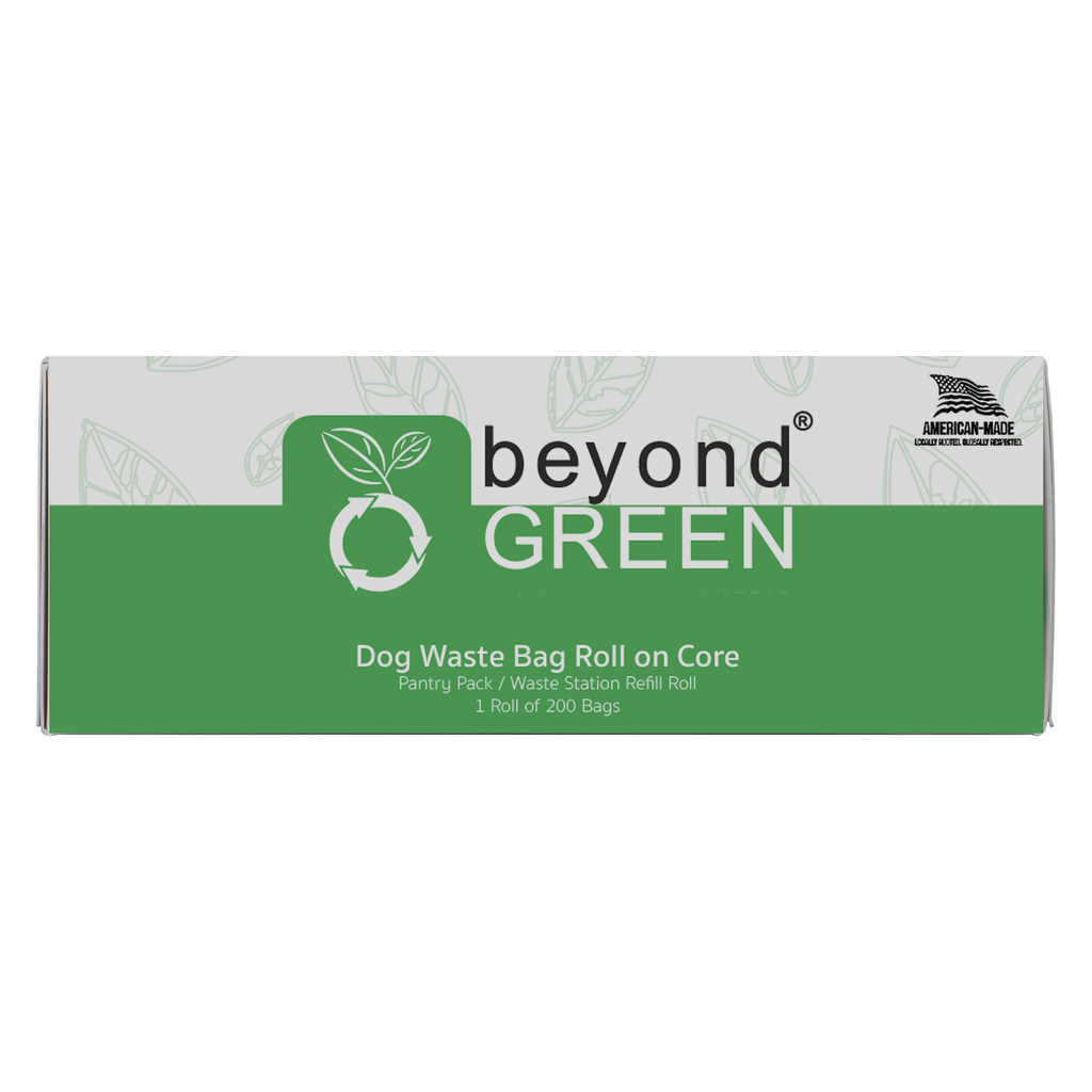 Dog Waste Bags – 200-Count Core Roll 8" x 13" – Made in USA
