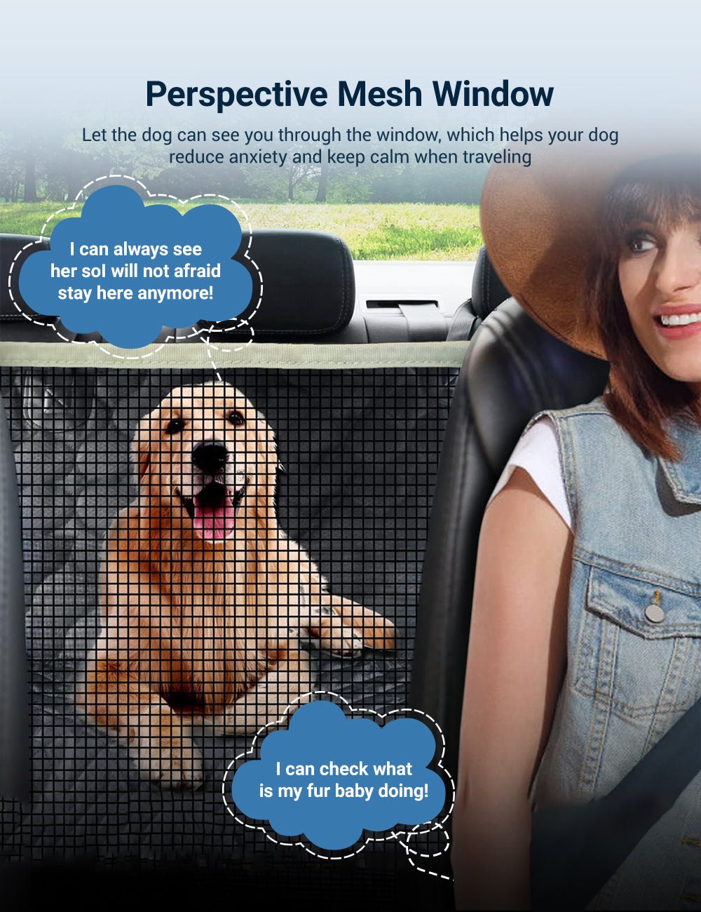 RideGuard™ protects your interior from fur, dirt, scratches, and spills while giving your dog a safer, more comfortable place to ride.